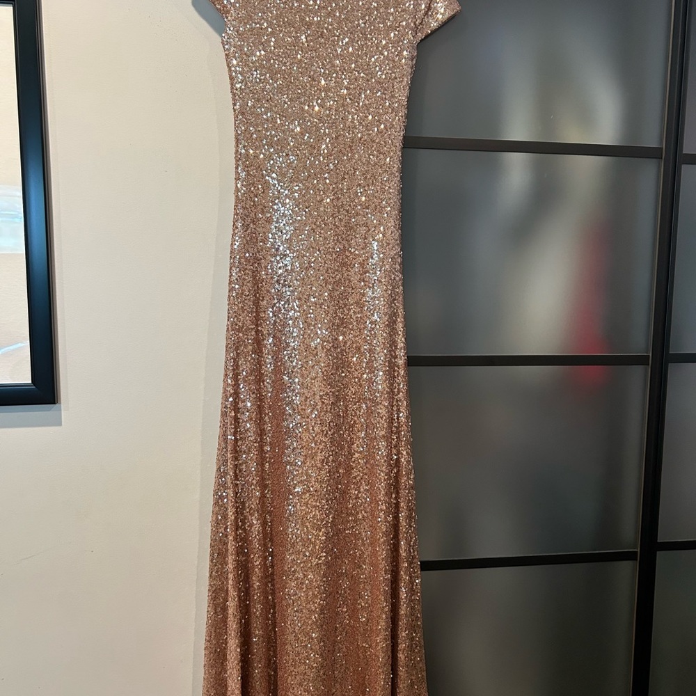 Revelry Champagne Satin Dress